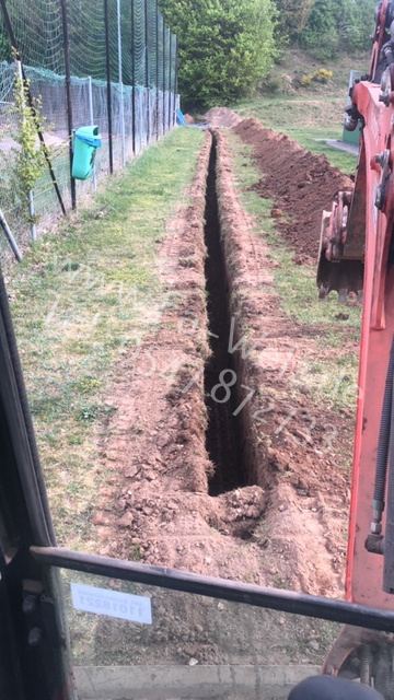 Wasserleitung verlegen mit Minibagger Zapfendorf